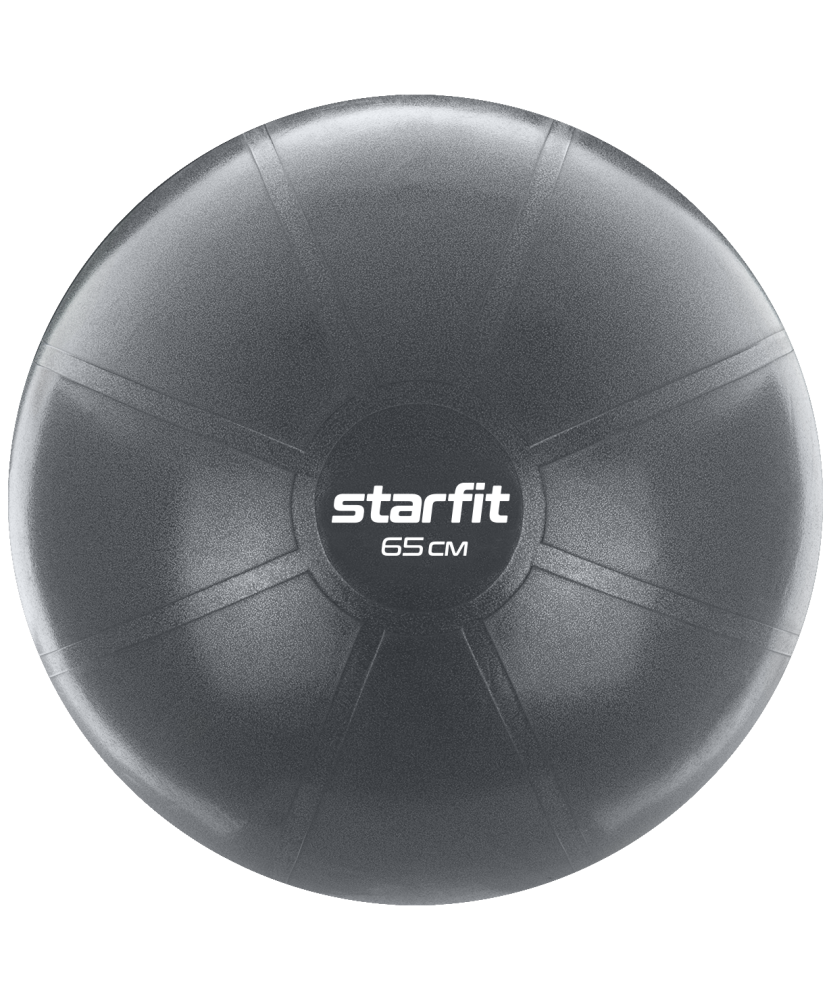 Фитбол высокой плотности STARFIT Pro GB-107 антивзрыв, 1200 гр, серый, 65см