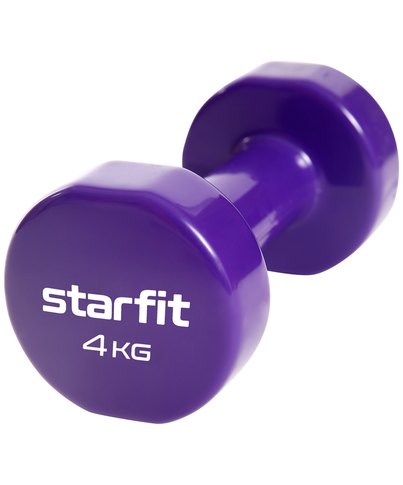 Гантель виниловая Starfit Core DB-101, 4 кг, фиолетовый