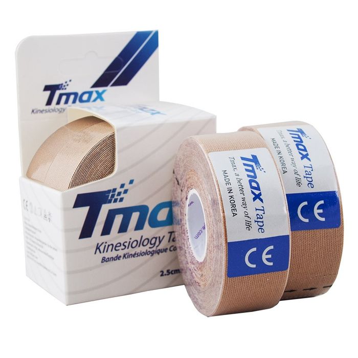 Кинезио тейп Tmax EXTRA STICKY BEIGE (2,5см x 2)