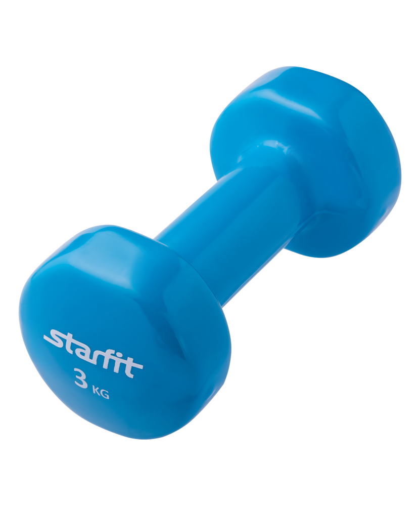 Гантель виниловая Starfit DB-101 3 кг, синяя