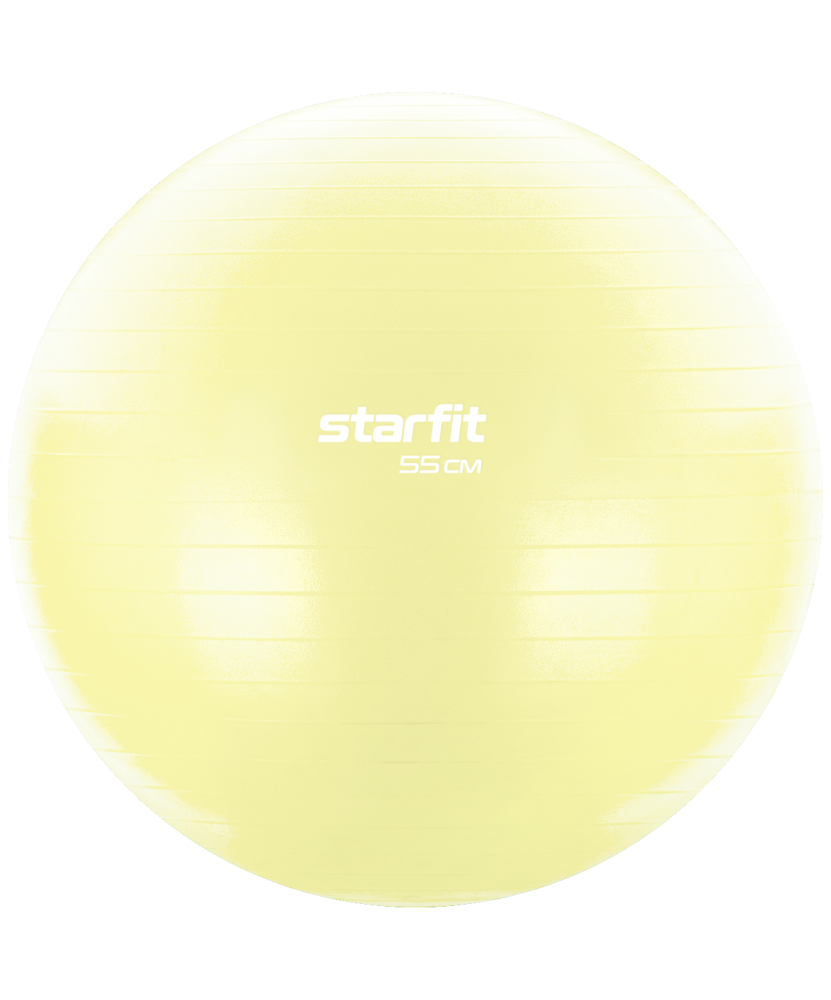 Фитбол STARFIT Core GB-104 антивзрыв, 900 гр, желтый пастельный, 55см