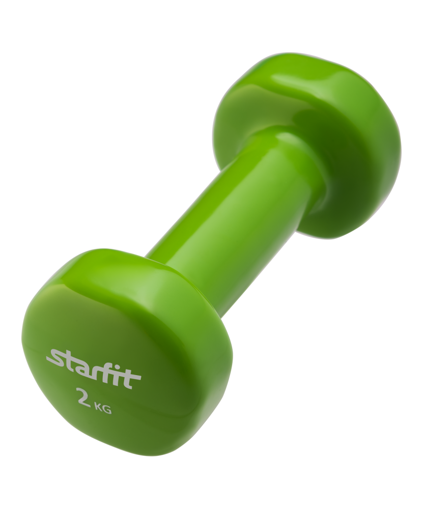 Гантель виниловая Starfit DB-101 2 кг, зеленая