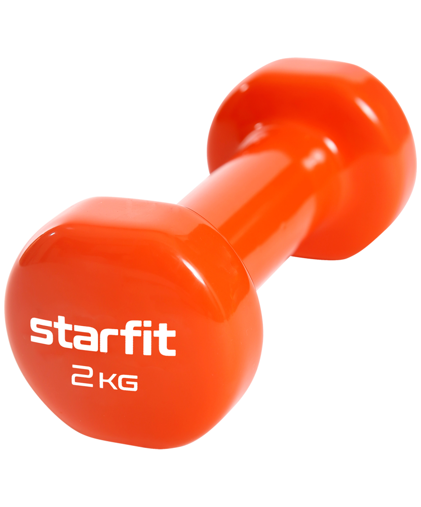 Гантель виниловая Starfit Core DB-101, 2 кг, оранжевый