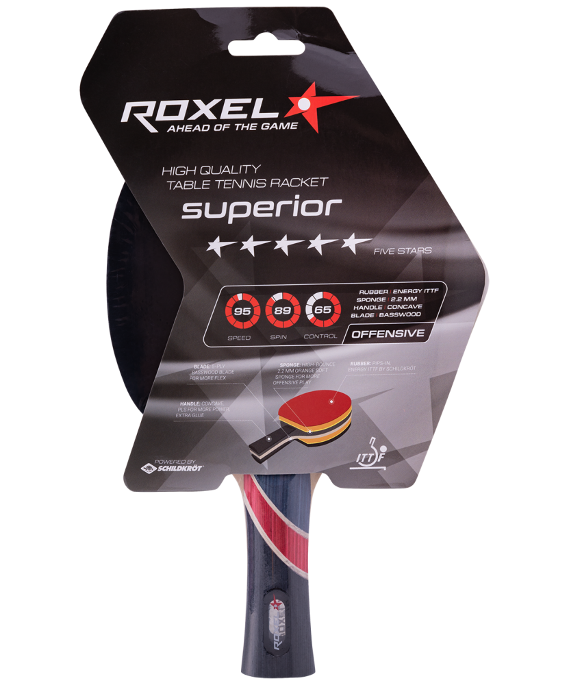 Ракетка для настольного тенниса Roxel 5* Superior, коническая