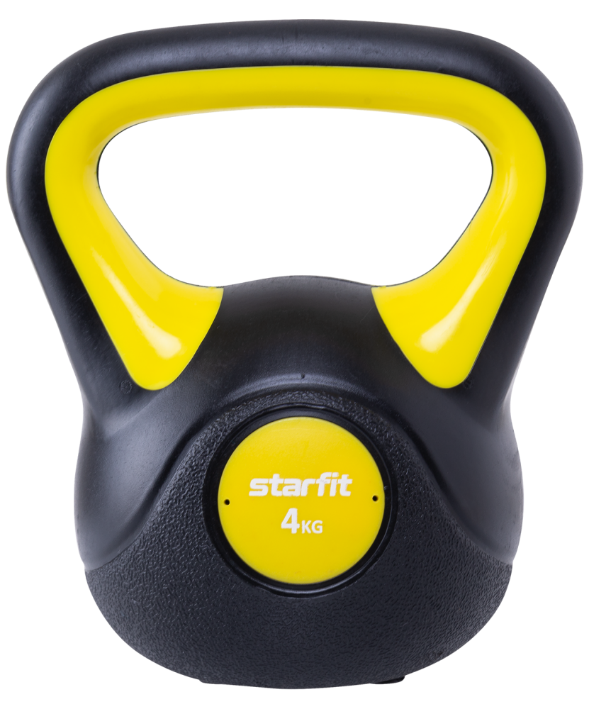 Гиря пластиковая Starfit DB-502, 4 кг, желтый