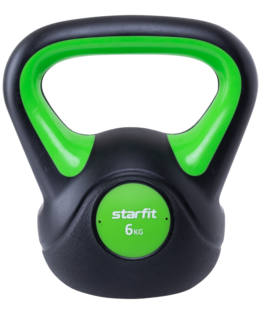 Гиря пластиковая Starfit DB-502, 6 кг, зеленый