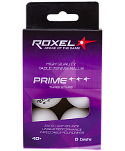 Мяч для настольного тенниса Roxel 3* Prime УТ-00015364 белый, 6 шт.