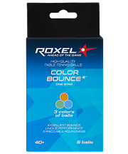 Мяч для настольного тенниса Roxel 1* Color Bounce ЦБ-00002303 6шт