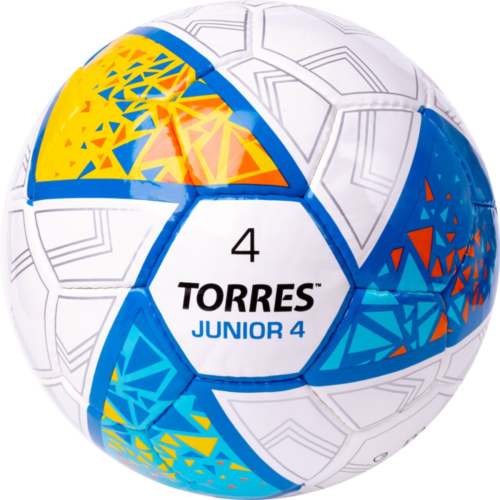 Футбольный мяч TORRES Junior-4 F323804 4 арт.F323804 (размер № 4, Белый,  Желто-голубой) в Москве и Санкт-Петербурге. Доставка по всей России.