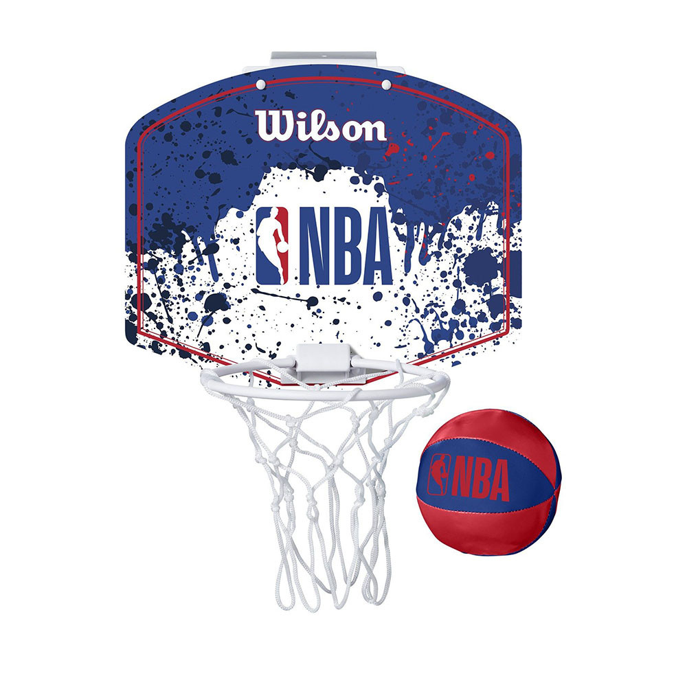 Набор для игры в мини-баскетбол Wilson NBA Team Mini Hoop WTBA1302NBARD  арт.WTBA1302NBARD (размер № диаметр кольца 17 см, щит 26,5*28см, Красный,  Синий) в Москве и Санкт-Петербурге. Доставка по всей России.