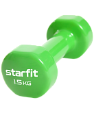 Гантель виниловая Starfit Core DB-101, 1,5 кг, зеленый