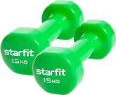 Гантель виниловая Starfit Core DB-101 1,5 кг, зеленый, 2 шт