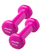 Гантель виниловая Starfit DB-101 0,5 кг, розовый, 2 шт