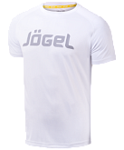 Футболка тренировочная Jogel JTT-1041-018, полиэстер, белый/серый
