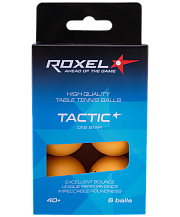 Мяч для настольного тенниса Roxel 1* Tactic, оранжевый, 6 шт.