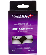 Мяч для настольного тенниса Roxel 3* Prime, белый, 6 шт.