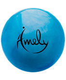 Мяч для художественной гимнастики Amely AGB-301 19 см, синий/белый