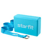 Комплект из блока и ремня для йоги Starfit YB-205 УТ-00019226