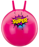 Мяч-попрыгун с рожками Starfit GB-0401, SUPER, 45см, 500 гр, розовый, антивзрыв