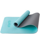 Коврик для йоги и фитнеса Starfit FM-201, TPE, 173x61x0,7 см, мятный/серый