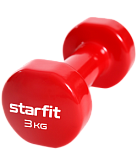 Гантель виниловая Starfit Core DB-101, 3 кг,  красный