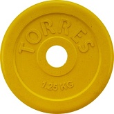 Torres (PL50381) Диск обрезиненный 1,25кг желтый