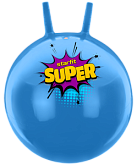 Мяч-попрыгун с рожками Starfit GB-0401, SUPER, 45см, 500 гр, голубой, антивзрыв