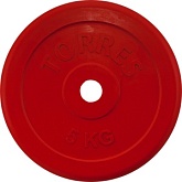 Torres (PL50405) Диск обрезиненный 5кг красный