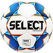 Мяч футб. "SELECT Diamond" арт.810015-002, р.5, FIFA Basic, 32пан, гл.ТПУ, руч.сш, бело-син-оранж