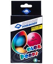 Мяч для настольного тенниса Donic-Schildkrot Colour Popps Poly, 6 шт.