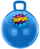 Мяч-попрыгун с ручкой Starfit GB-0401, SUPER, 45см, 500 гр, голубой, антивзрыв