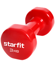 Гантель виниловая Starfit Core DB-101, 3 кг,  красный