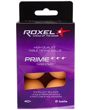 Мяч для настольного тенниса Roxel 3* Prime, оранжевый, 6 шт.