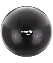 Фитбол высокой плотности STARFIT Pro GB-107 антивзрыв, 1400 гр, черный, 75см